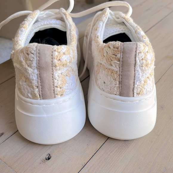 Free People Cream and White Crochet Sneakers - Picture 9 of 13